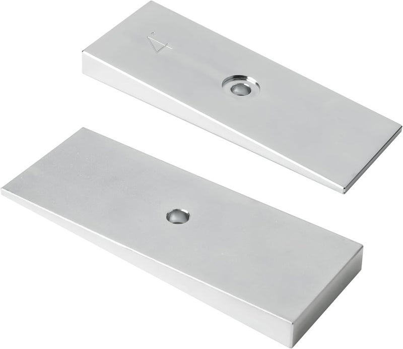 Jetuplusllc شرائح فولاذية بزاوية 4° عرض 2" 2PCS (فضي) - Image 1